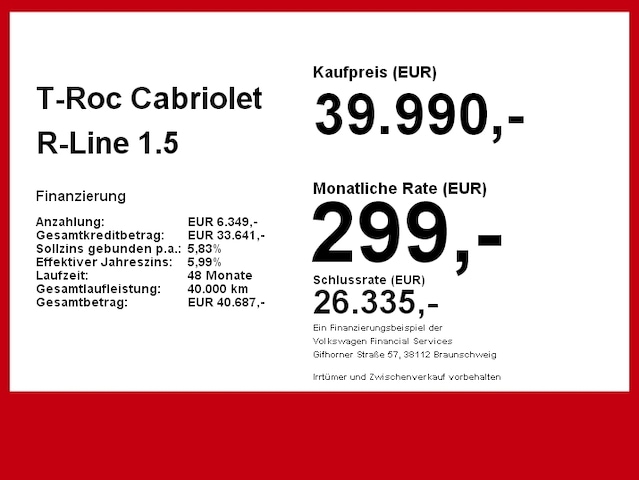 Volkswagen T-Roc 1.5 TSI Cabriolet IQ.Drive