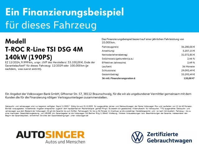 Volkswagen T-Roc DSG R-Line