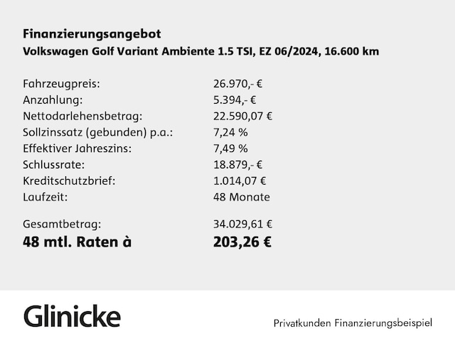 Volkswagen Golf 1.5 TSI Golf VIII Variant