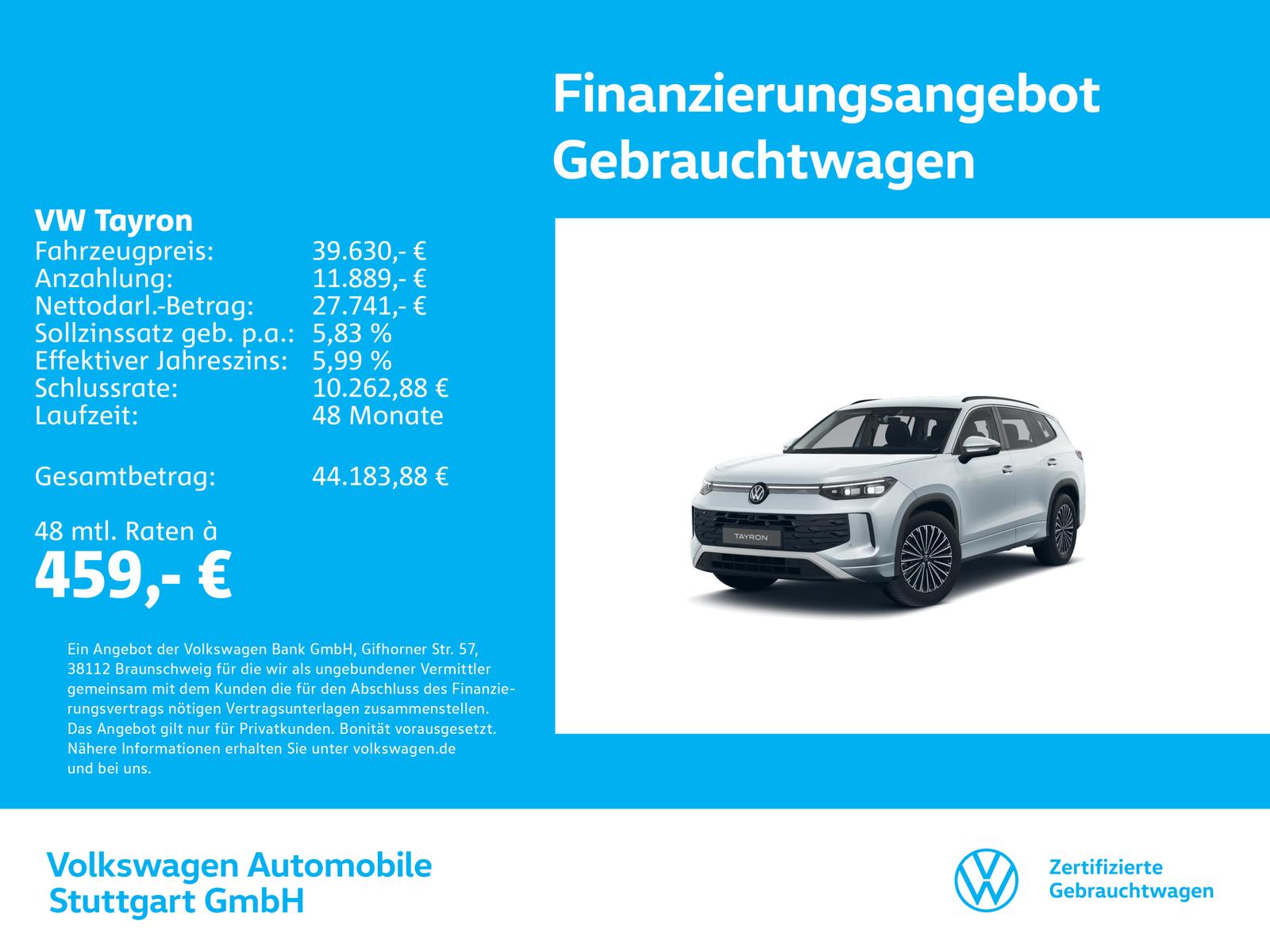 Volkswagen Tayron 2.0 TDI DSG Life