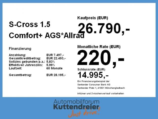 Suzuki S-Cross 1.5 Comfort+ AGS*Allrad Rückfahrkamera
