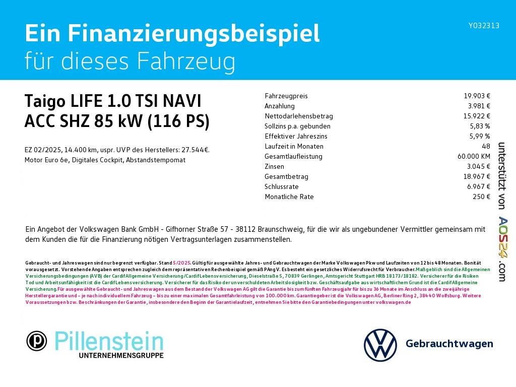Volkswagen Taigo 1.0 TSI IQ.Drive Life