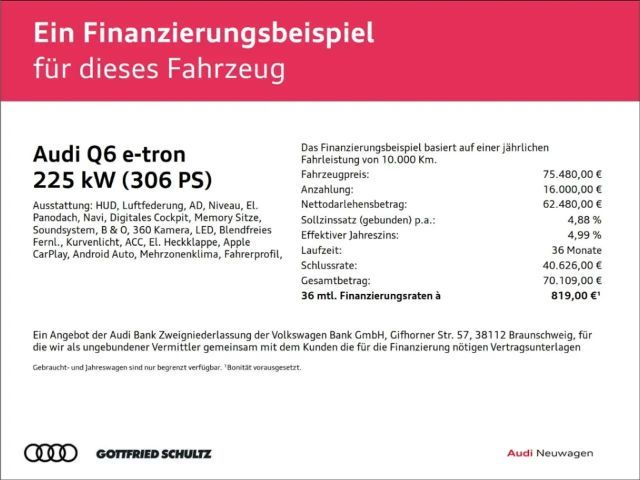 Audi Q6 e-tron Performance