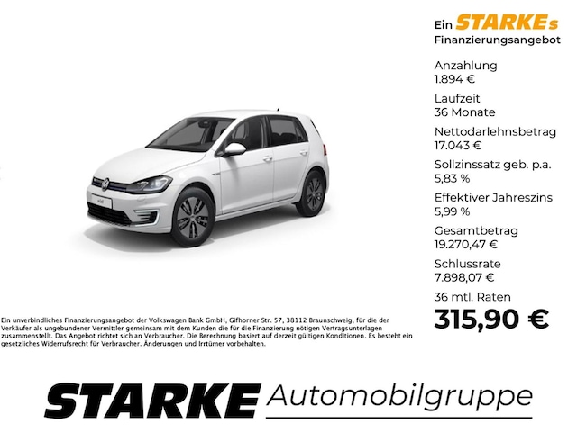 Volkswagen Golf Comfortline e-Golf