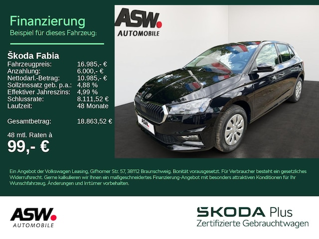 Skoda Fabia FABIA Essence 1,0 MPI 80PS Klima Bluetooth SHZ