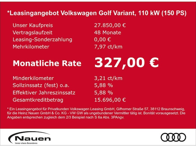 Volkswagen Golf 1.5 TSI Variant