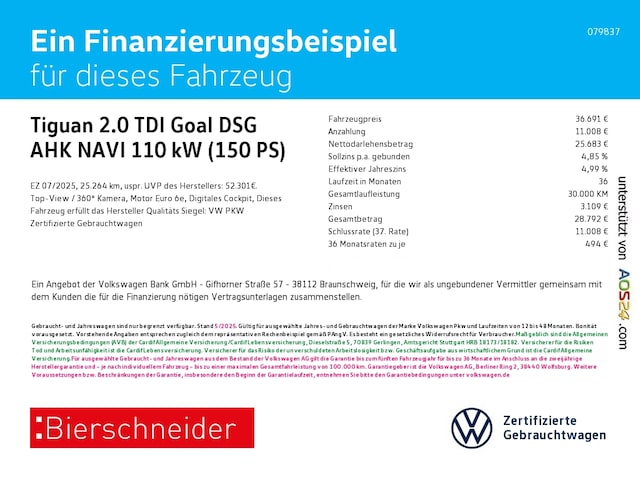 Volkswagen Tiguan 2.0 TDI DSG Plus