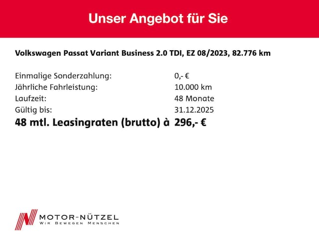Volkswagen Passat 2.0 TDI Business DSG Variant