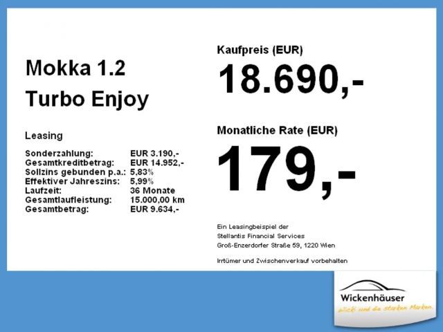 Opel Mokka 1.2 Turbo Enjoy Turbo