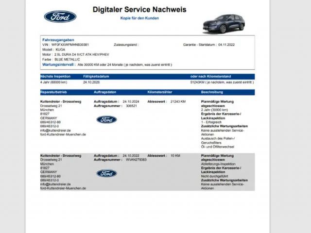 Ford Kuga Plug in Hybrid Titanium