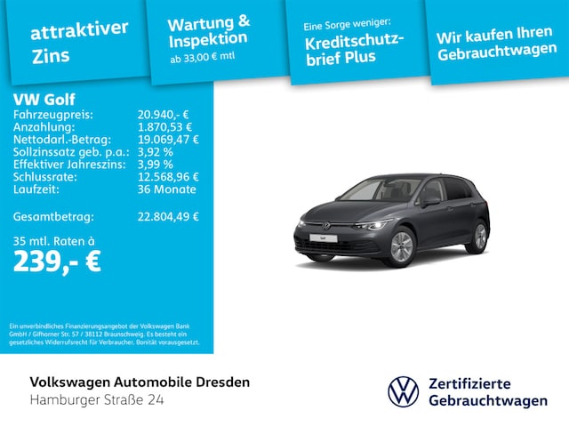Volkswagen Golf 1.5 TSI Golf VIII Life