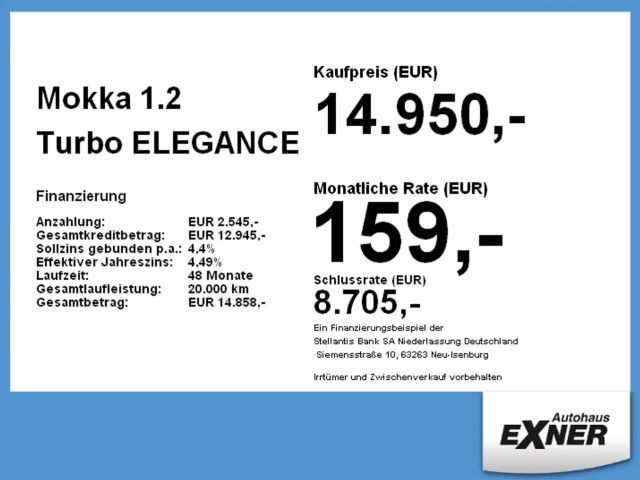 Opel Mokka 1.2 Turbo Elegance Turbo