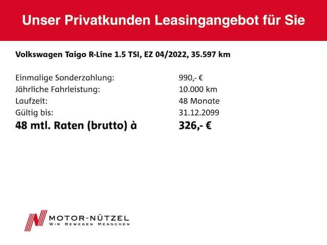 Volkswagen Taigo 1.5 TSI DSG R-Line