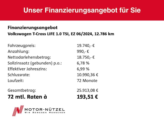 Volkswagen T-Cross 1.0 TSI Life