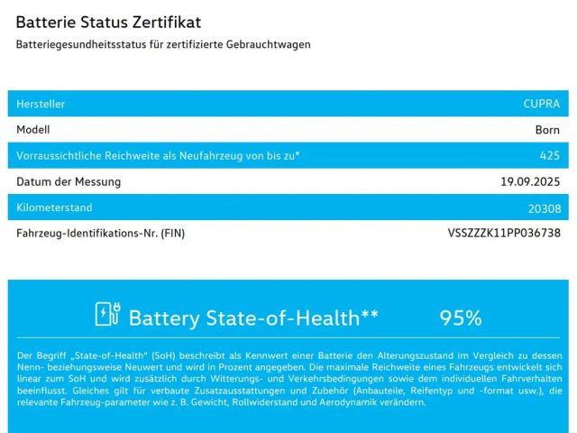 Cupra Born SOUND|SHZ|ACC|RCam|LenkHz|CarPlay|LED|NAV